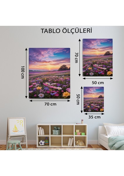 Çiçek Temalı Çiçek Tarlası Tablosu Tbl1