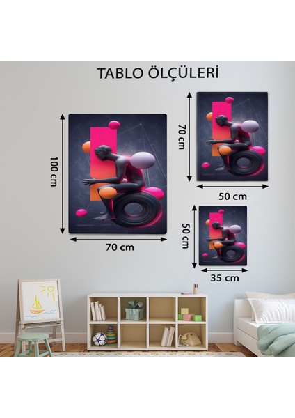 Modern Düşünen Adam Heykeli TABLOSU-TBL1604