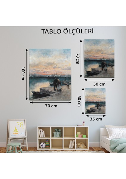 Iskelede Vedalaşan Çift TABLOSU-TBL1823