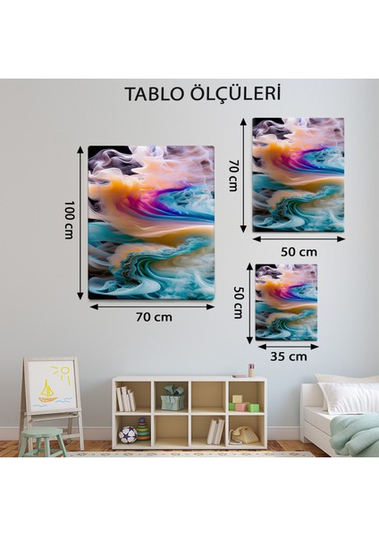 Soyut Temalı Renk Dumanı Tablo TBL529 modelleri