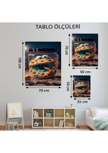 Modern Temalı Canavar Kurabiye Tablo TBL507