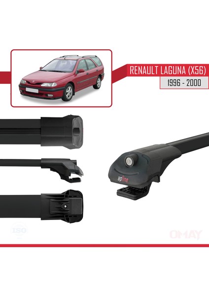 Renault Laguna (X56) Sw 1996-2000 Arası ile Uyumlu Ace-1 Ara Atkı Tavan Barı Siyah 2 Adet modelleri