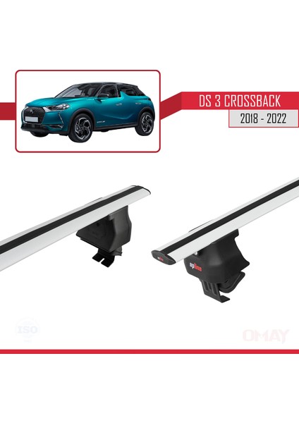 Ds 3 Crossback 2018-2022 Arası ile Uyumlu Ace-4 Ara Atkı Tavan Barı Gri 2 Adet