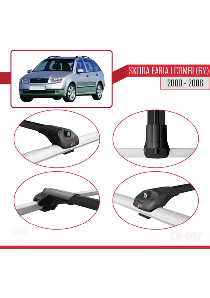 Skoda Fabia 1 Combi (6y) 2000-2006 Arası ile Uyumlu Ace-1 Ara Atkı Tavan Barı Siyah 3 Adet fırsatları