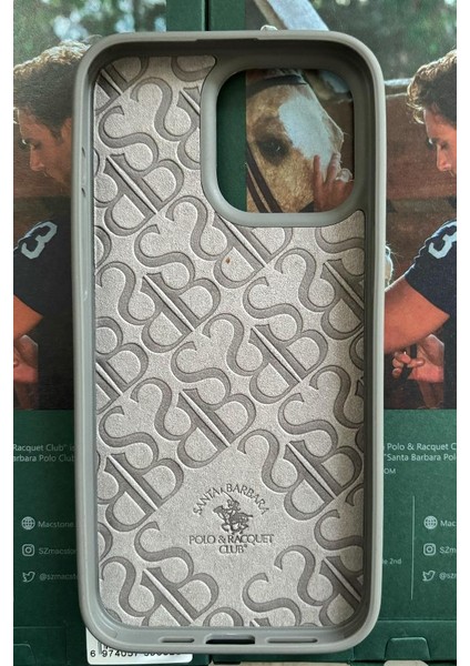 Apple iPhone 15 Pro Max Polo Santa Barbara Racquet Clup Lisanslı 3D Nakış Işlemeli Içi Kadife Deri Kaplama modelleri