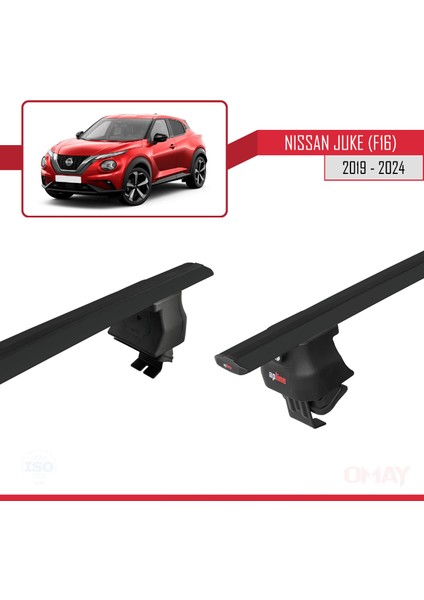 Nissan Juke F16 2019 ve Sonrası ile Uyumlu Ace-4 Ara Atkı Tavan Barı Siyah 2 Adet indirimleri