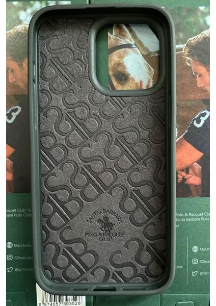 Apple iPhone 15 Pro Polo Santa Barbara Racquet Clup Lisanslı 3D Nakış Işlemeli Içi Kadife Deri Kaplama fırsatları