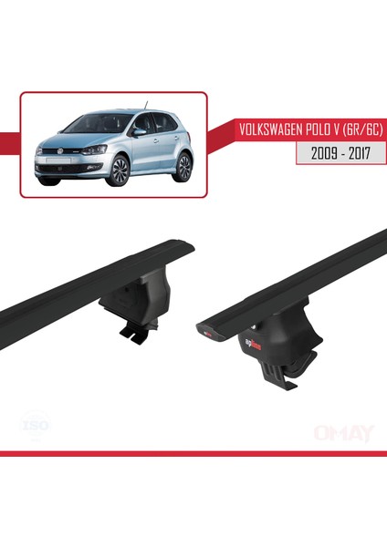 Volkswagen Polo V (6r/6c) 2009-2017 Arası ile Uyumlu Ace-4 Ara Atkı Tavan Barı Siyah 2 Adet fırsatları