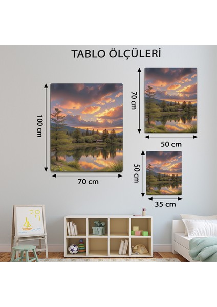 Manzara Temalı Göl ve Evi Tablo TBL56