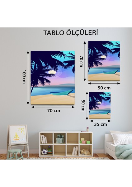 Illüstrasyon Temalı Bohem Ada Tablo TBL177