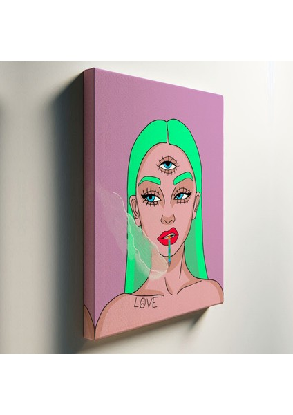 Pop Art Temalı Deccal Kız Tablo TBL792