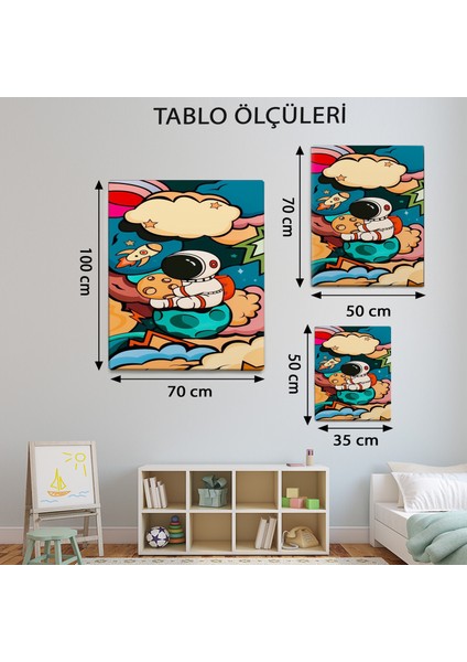 Bebek Çocuk Odası Temalı Astronot Tablo TBL833