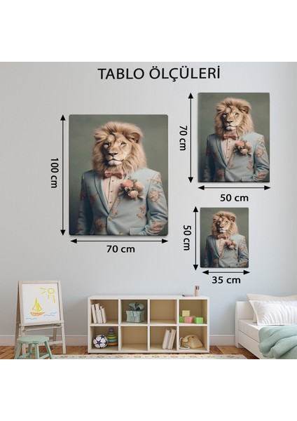 Insan Temalı Aslan Tablo TBL882
