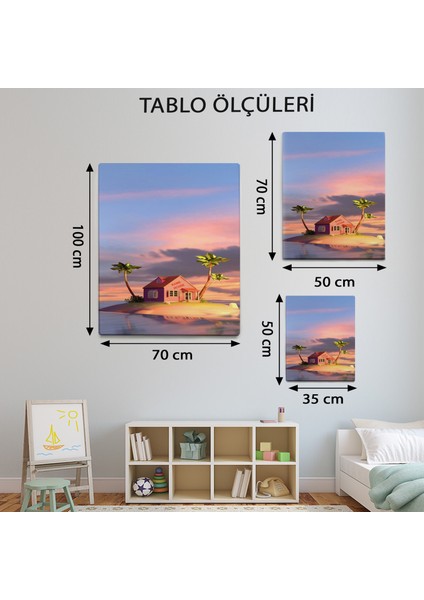 Minimalist Temalı Ada Evi Tablo TBL357