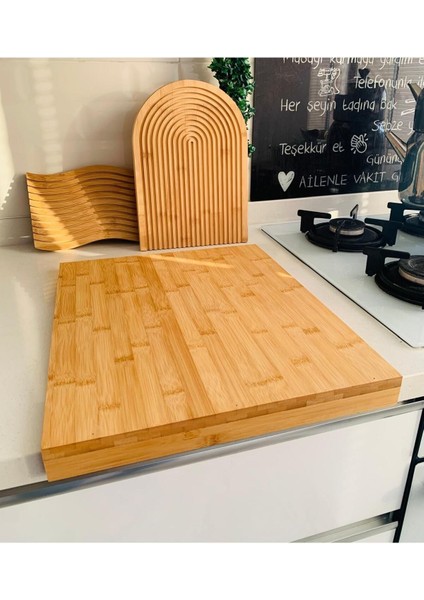 Master Chef Tarzı Mega Boy Tezgah Üstü Hamur Açma Ve Kesme Panosu 53x46 Cm