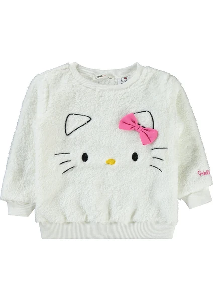 Hello Kitty Kız Çocuk Sweatshirt 2-5 Yaş Ekru