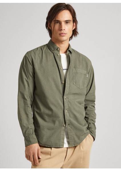 Pepe Jeans Slim Fit Yeşil Erkek Gömlek PM308270 679 Prınce fiyatları