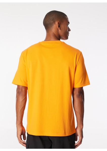 Bisiklet Yaka Baskılı Turuncu Erkek T-Shirt VUTR10243K0001_BAVARO Rs indirimleri