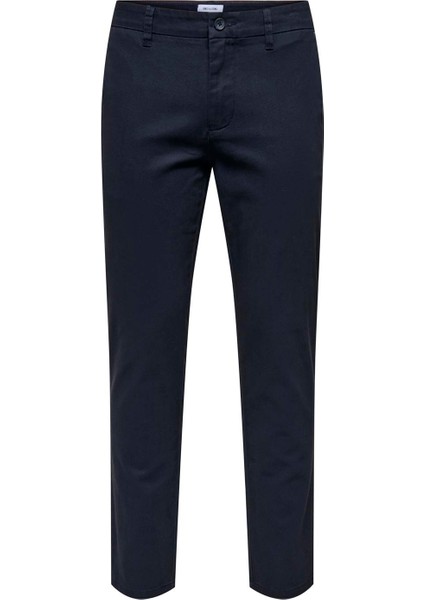 Normal Bel Dar Paça Dar Koyu Lacivert Erkek Pantolon Onsnıcky Pete Slım 0241 Pant