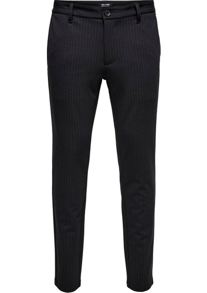 Normal Bel Dar Paça Siyah Erkek Pantolon Onsmark Pant Strıpe Gw 3727 Noos indirimleri