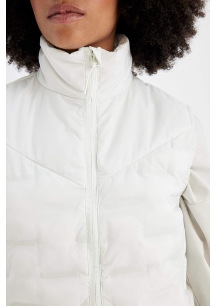 Fit Su İtici Kapitone Astarlı Fermuarlı Cepli Sporcu Yelek C5749AX24AU indirimleri