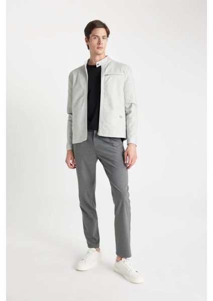 Slim Fit Dar Kesim Dik Yaka Astarlı Fermuarlı Cepli Mevsimlik Baharlık Ceket Mont W2040AZ24AU fiyatları