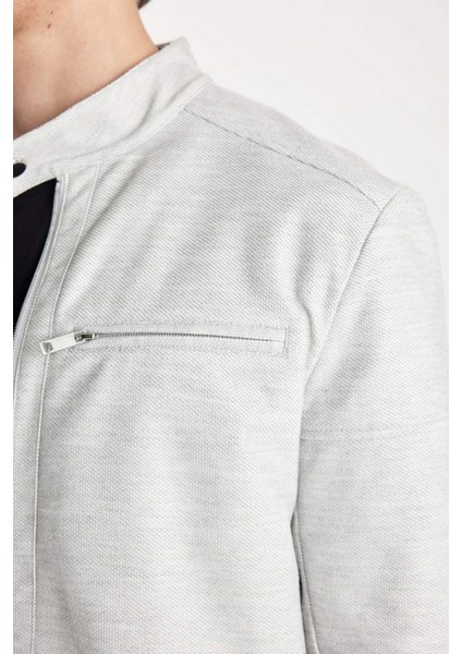 Slim Fit Dar Kesim Dik Yaka Astarlı Fermuarlı Cepli Mevsimlik Baharlık Ceket Mont W2040AZ24AU indirimleri
