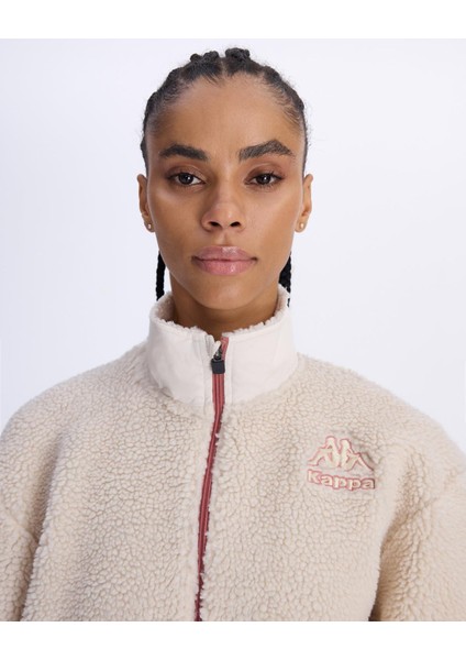 Logo Felax Tur Kadın Beyaz Comfort Fit Sherpa