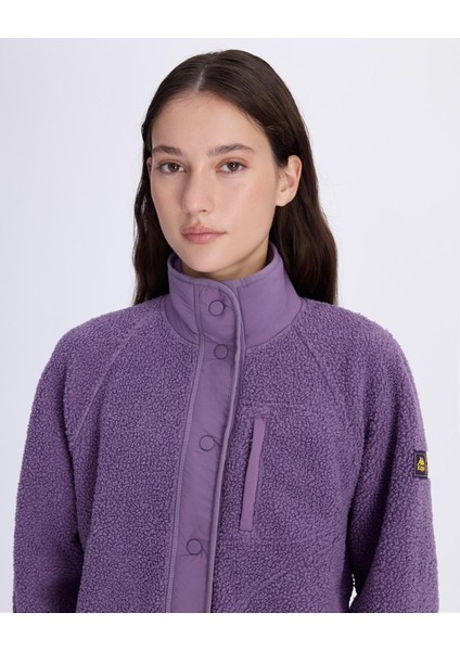 Authentic Crete Kadın Mor Comfort Fit Sherpa modelleri