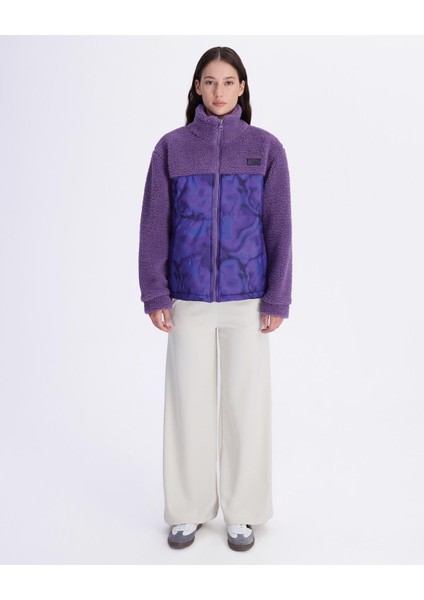 Authentic Aria Kadın Mor Oversize Fit Mont fiyatları