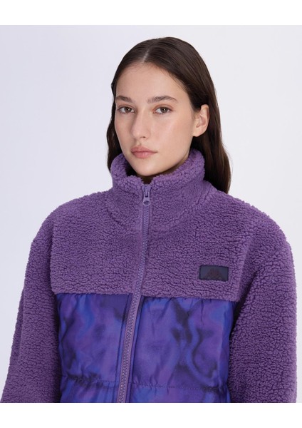 Authentic Aria Kadın Mor Oversize Fit Mont modelleri
