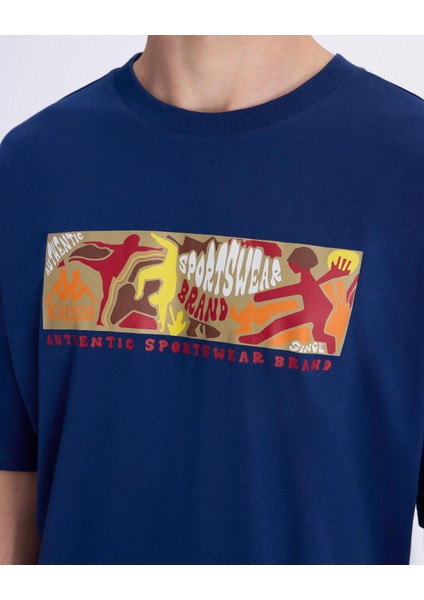 Authentic Berlo Erkek Mavi Oversize Fit T-Shirt fiyatları