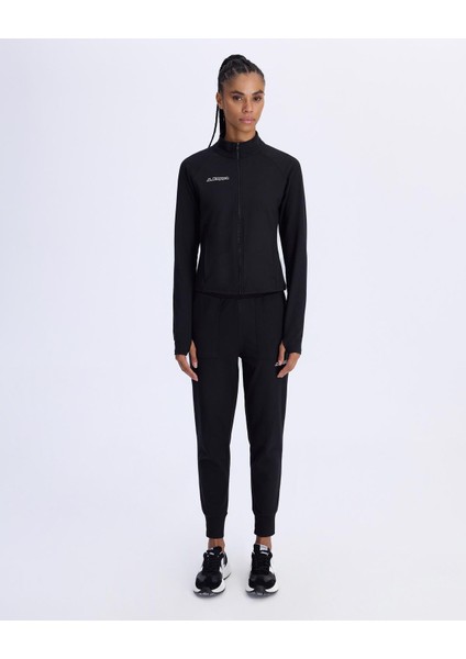 Berry Full Zip Kadın Siyah Regular Fit Fermuarlı Eşofman Üstü