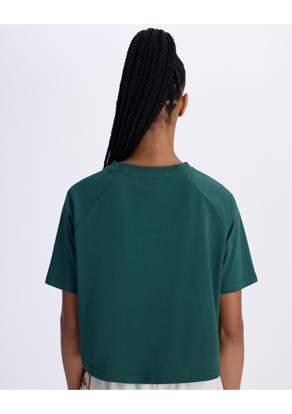 Authentic Angelou Kadın Petrol Yeşili Comfort Fit T-Shirt fırsatları