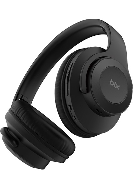 Soundcraft Bh2 Katlanabilir Hoparlör Özellikli Eq Mod Tf Kart Girişli 40MM Sürücü Kablosuz Bluetooth 5.3 Kulaküstü Kulaklık Siyah