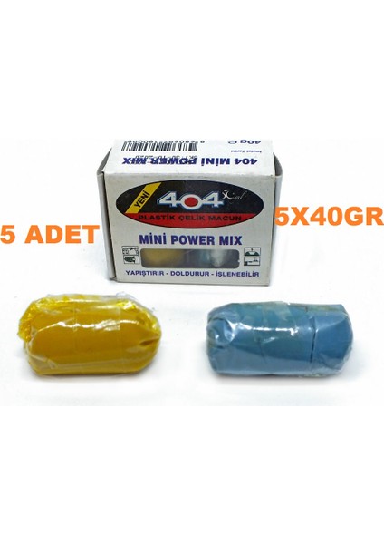 Mix Power Hamur Kaynak Çelik Macun Boyanabilir Kapatır Işler 5 Adet