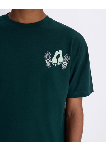 Authentic Authentic Graphik Pirat Erkek Petrol Yeşili Comfort Fit T-Shirt fiyatları