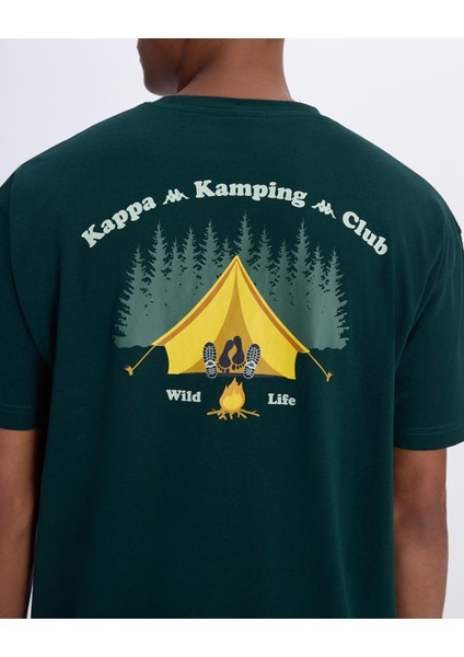 Authentic Authentic Graphik Pirat Erkek Petrol Yeşili Comfort Fit T-Shirt fırsatları