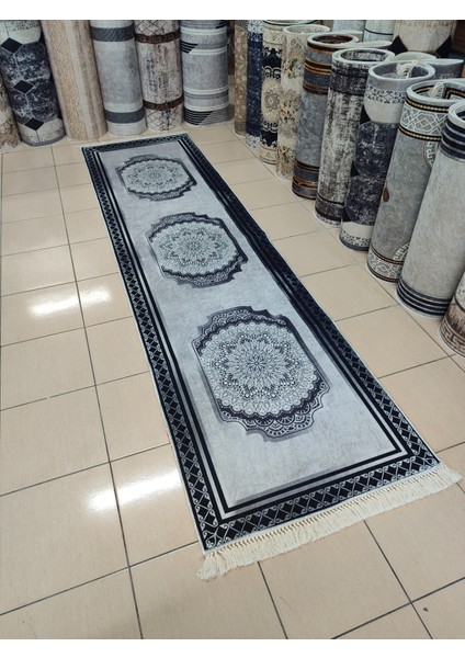 80X300 cm Makinada Yıkanabilir Dijital Baskı Kaymaz Dod Taban 3,5mm Süngerli Yolluk