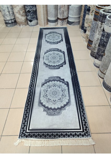 80X300 cm Makinada Yıkanabilir Dijital Baskı Kaymaz Dod Taban 3,5mm Süngerli Yolluk