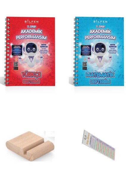 7. Sınıf Türkçe - Matematik Defterim - Akademik Performansım - Telefon Tutucu