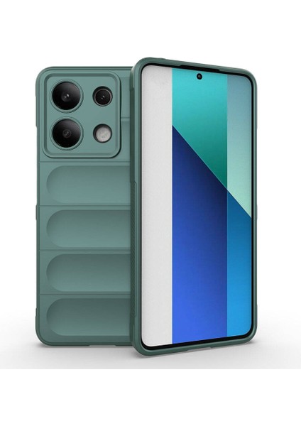 Xiaomi Redmi Note 13 4g Kılıf Kamera Korumalı Mat Hisli Dalgalı Elde Kaymaz Yumuşak Kadife Silikon Kamera Koruma