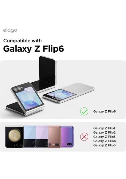 Samsung Galaxy Z Flip 6 Kılıf Magsafe Wireless Şarj Destekli Sert Silikon Şeffaf Kapak Manyetik Case