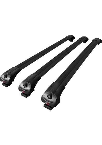 Toyota Land Cruiser (J200) V8 2008-2021 Arası ile Uyumlu Ace-1 Ara Atkı Tavan Barı Siyah 3 Adet