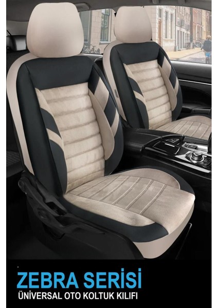 Renault 18 Variable (135) 2.0 4x4 (104 Hp) 1984 Uyumlu Zebra Serisi Bej-Siyah Tam Set Takım Oto Kılıf