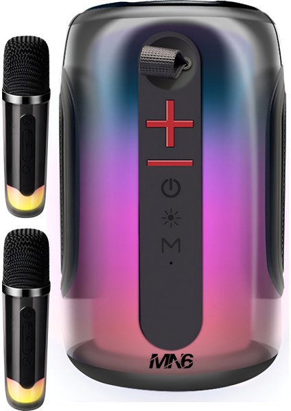 Pluse 8 Mikrofonlu Ses Bombası/Son Çıkan/yankısız Kablosuz Mikrofon/dekoratif Aydınlatma/led Işıklı Gece Lambası/2 Mikrofonlu Hoparlör