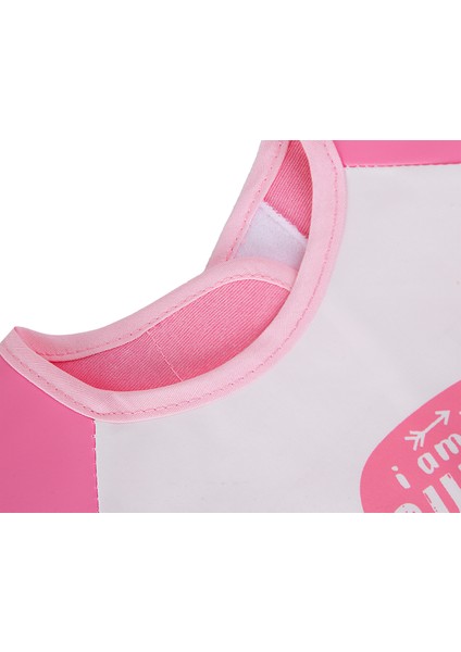 Babyjem Poli Muşamba Kollu Önlük Pembe