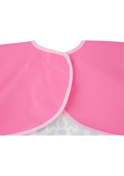 Babyjem Poli Muşamba Kollu Önlük Pembe