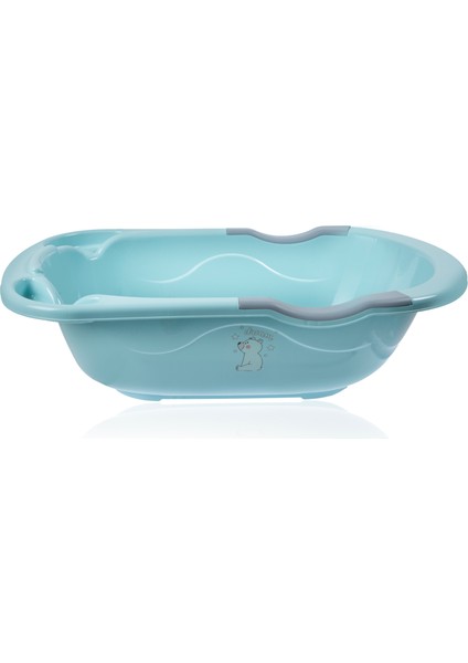 Giderli Desenli Mat Banyo Küveti Turkuaz