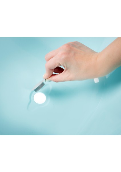 Giderli Desenli Mat Banyo Küveti Turkuaz